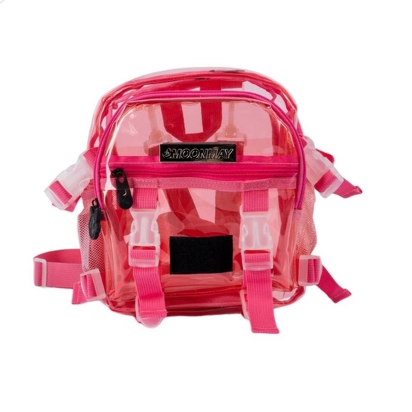 NWOT Moonmay Clear Pink TBG-12 Mini Backpack - Picture 1 of 4